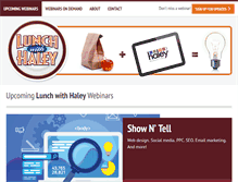 Tablet Screenshot of lunchwithhaley.com